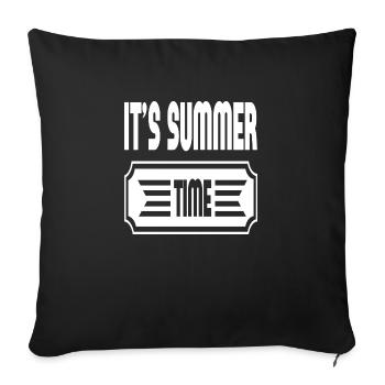 It's Summer Time - Sofa pillowcase 17,3'' x 17,3'' (45 x 45 cm) - black - Front