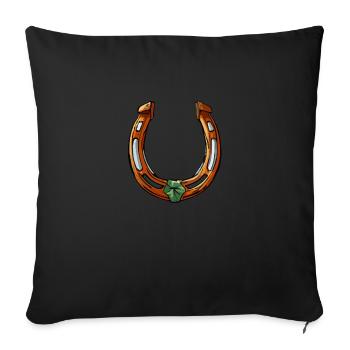 Hufeisen - Sofakissenbezug 45 x 45 cm - Schwarz - Vorne
