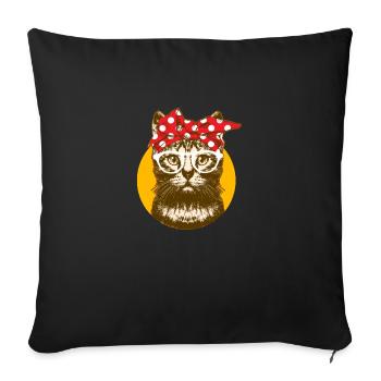 Animaux - Housse de coussin décorative 45 x 45 cm - noir - Devant
