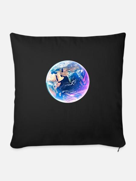 Welt - Sofakissenbezug 45 x 45 cm - Schwarz