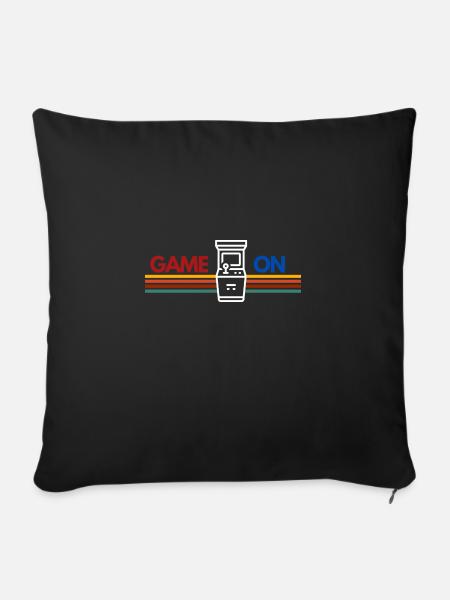GAME ON! - Sofakissenbezug 45 x 45 cm - Schwarz