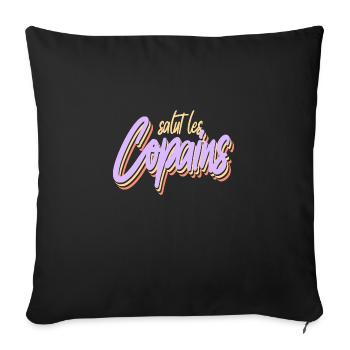Hi Buddies - Sofa pillowcase 17,3'' x 17,3'' (45 x 45 cm) - black - Front