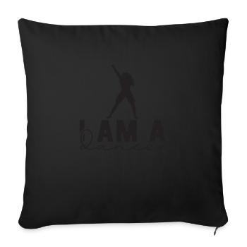 Je suis danseuse - Housse de coussin décorative 45 x 45 cm - noir - Devant