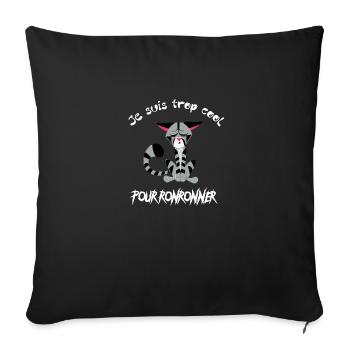 Trop cool pour ronronner - Housse de coussin décorative 45 x 45 cm - noir - Devant