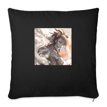 Animated pastel sasuké - Sofa pillowcase 17,3'' x 17,3'' (45 x 45 cm) - black - Front