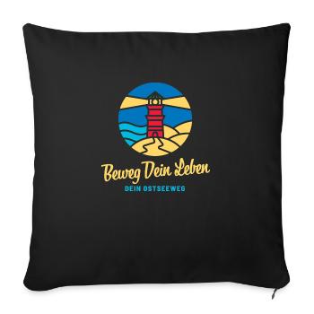 Beweg Dein Leben - Sofakissenbezug 45 x 45 cm - Schwarz - Vorne
