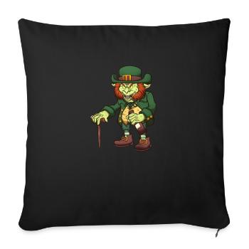 Evil Leprechaun - Sofa pillowcase 17,3'' x 17,3'' (45 x 45 cm) - black - Front