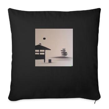 Minimal Japanese Culture - Sofakissenbezug 45 x 45 cm - Schwarz - Vorne