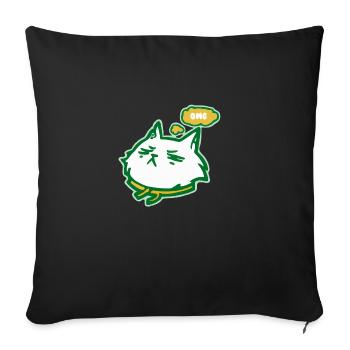 Die OMG-Katze - Sofakissenbezug 45 x 45 cm - Schwarz - Vorne