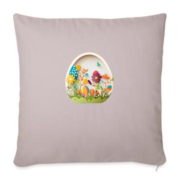 Joli œuf de bébé design pour Pâques et le printemps - Housse de coussin décorative 45 x 45 cm - taupe clair - Devant