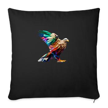 Eagle: Bring the wilderness to your home décor - Sofa pillowcase 17,3'' x 17,3'' (45 x 45 cm) - black - Front