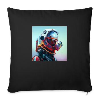 1 1 2 space walker 1 1 2 topaz enhance - Sofakissenbezug 45 x 45 cm - Schwarz - Vorne
