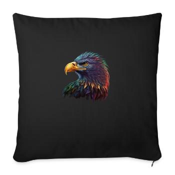 AIGLE REGARDANT A GAUCHE - MULTIPLE COULEURS - Housse de coussin décorative 45 x 45 cm - noir - Devant