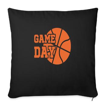 Game Day Basketball - Sofa pillowcase 17,3'' x 17,3'' (45 x 45 cm) - black - Front