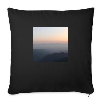 Sunrise over Bergen - Sofa pillowcase 17,3'' x 17,3'' (45 x 45 cm) - black - Front