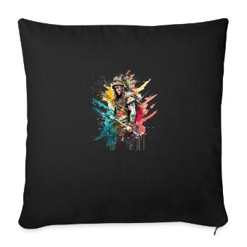 warrior - Sofakissenbezug 45 x 45 cm - Schwarz - Vorne