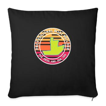 Benchy Professional Boat Builder - Sofa pillowcase 17,3'' x 17,3'' (45 x 45 cm) - black - Front