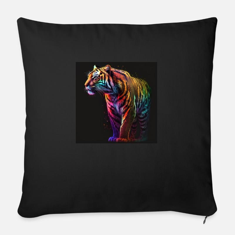 SCHÖNER TIGER - Sofakissenbezug 45 x 45 cm - Schwarz