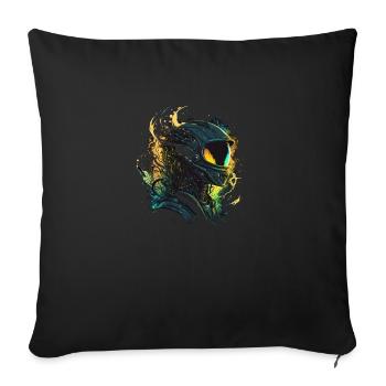Space Alien - Sofa pillowcase 17,3'' x 17,3'' (45 x 45 cm) - black - Front