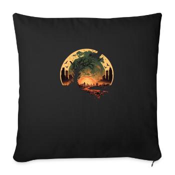 Ende der Welt - Sofakissenbezug 45 x 45 cm - Schwarz - Vorne