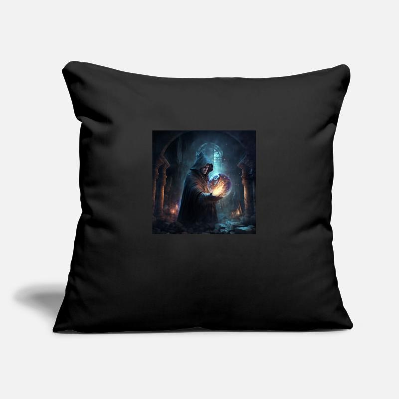 A powerful wizard casting a spell Sofa pillowcase 17,3'' x 17,3'' (45 x 45 cm)