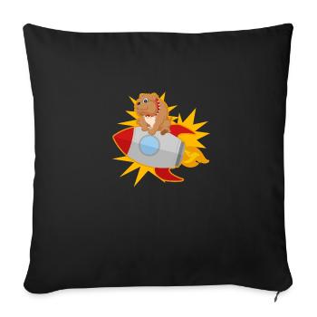 Animal - Housse de coussin décorative 45 x 45 cm - noir - Devant