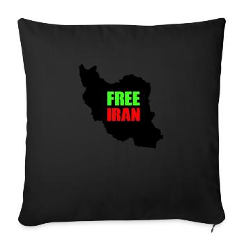 Iran Free - Sofa pillowcase 17,3'' x 17,3'' (45 x 45 cm) - black - Front