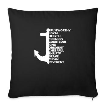 Scouts de mer Loi Vœu - Housse de coussin décorative 45 x 45 cm - noir - Devant