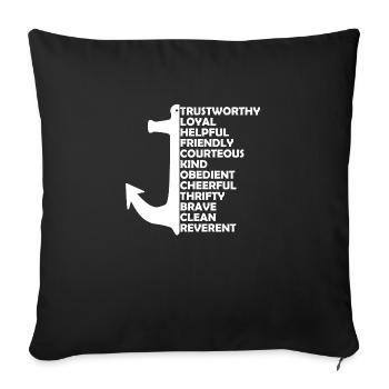 Scouts de mer Loi Vœu - Housse de coussin décorative 45 x 45 cm - noir - Devant