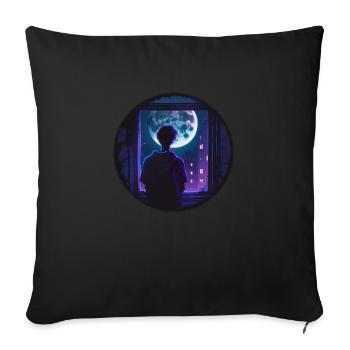 Moon Boy - Sofa pillowcase 17,3'' x 17,3'' (45 x 45 cm) - black - Front