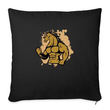 Strong Horse - Sofa pillowcase 17,3'' x 17,3'' (45 x 45 cm) - black - Front
