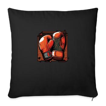Boxe - Housse de coussin décorative 45 x 45 cm - noir - Devant