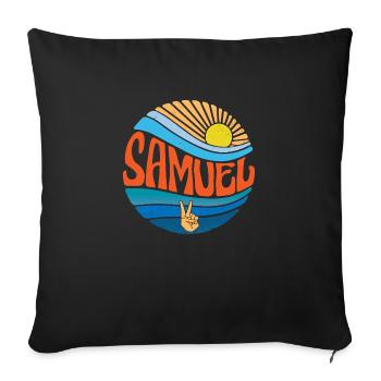 Samuel Hemd Vintage Sunset Samuel Groovy Tie Dye - Sofakissenbezug 45 x 45 cm - Schwarz - Vorne