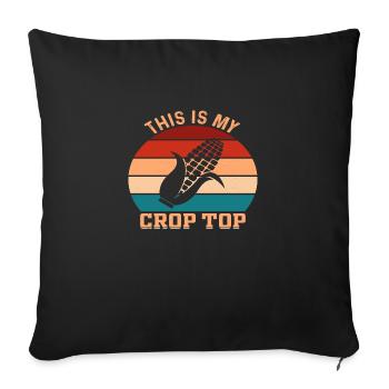 This is my Crop Top - Sofakissenbezug 45 x 45 cm - Schwarz - Vorne