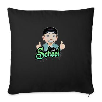 Joueur de la vieille école - Housse de coussin décorative 45 x 45 cm - noir - Devant