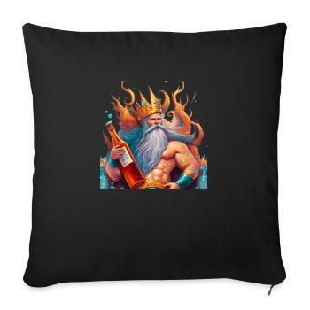 Triton König der Biere - Sofakissenbezug 45 x 45 cm - Schwarz - Vorne