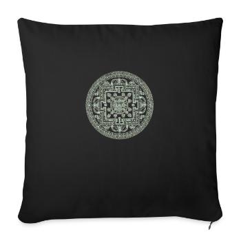 Mandala - Housse de coussin décorative 45 x 45 cm - noir - Devant