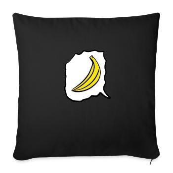 Banane - Housse de coussin décorative 45 x 45 cm - noir - Devant