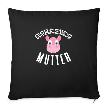 Werdende Mutter - Sofakissenbezug 45 x 45 cm - Schwarz - Vorne