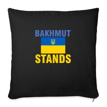 Bakhmut, Ukraine - Ukrainian - Bakhmut Satnds - Housse de coussin décorative 45 x 45 cm - noir - Devant