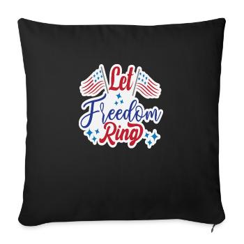 Que la liberté sonne - Housse de coussin décorative 45 x 45 cm - noir - Devant