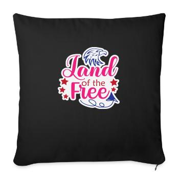 Terre de la liberté - Housse de coussin décorative 45 x 45 cm - noir - Devant