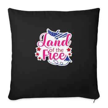 Terre de la liberté - Housse de coussin décorative 45 x 45 cm - noir - Devant