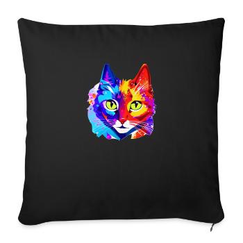 Cat Cat Owner Pet Kitten Domestic Cat - Sofa pillowcase 17,3'' x 17,3'' (45 x 45 cm) - black - Front