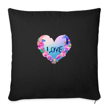 Mother's Day Wedding Engagement Love Valentine's Day - Sofa pillowcase 17,3'' x 17,3'' (45 x 45 cm) - black - Front