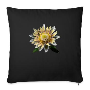 La fleur de nénuphar - Housse de coussin décorative 45 x 45 cm - noir - Devant