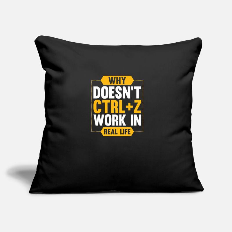 cadeau programmeur pc CTRL Z computer Housse de coussin décorative 45 x 45 cm