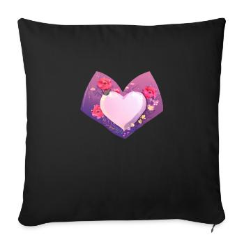 Mother's Day Engagement Wedding Valentine's Day Love - Sofa pillowcase 17,3'' x 17,3'' (45 x 45 cm) - black - Front