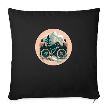 Explore the World in Pastel Colors - Sofa pillowcase 17,3'' x 17,3'' (45 x 45 cm) - black - Front