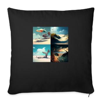 Summer time - Housse de coussin décorative 45 x 45 cm - noir - Devant
